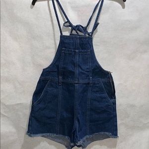 Penshoppe Denim Overall Shorts